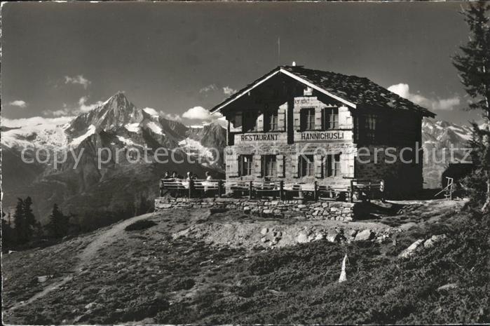 Graechen VS Restaurant Hannighuesli Hannigalp Mattertal Bietschhorn