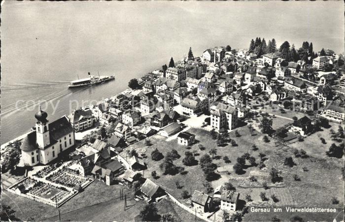 Gersau Vierwaldstaettersee Fliegeraufnahme