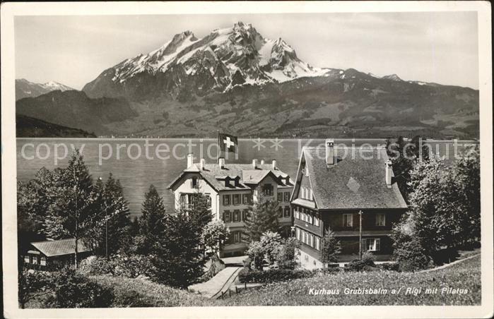 Rigi mit Pilatus Kurhaus Grubisbalm