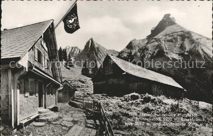 Bruennelistock Ibergeregg Naturfreundehaus Hohflaesch Rosalplispitz und Zindelsp