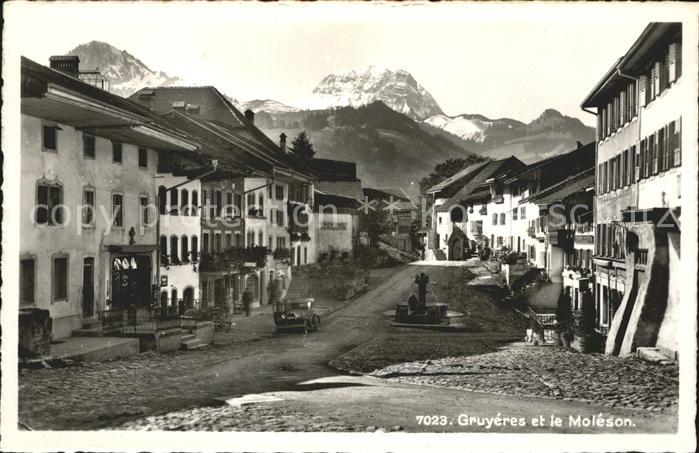 Gruyeres FR et le Moleson