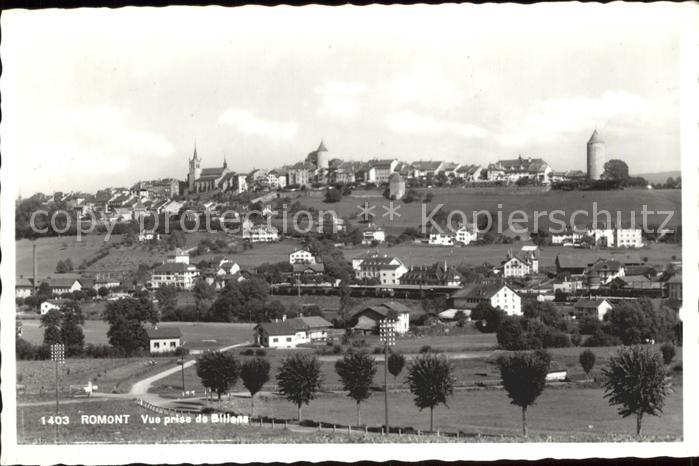 Romont FR Vue prise de Billens