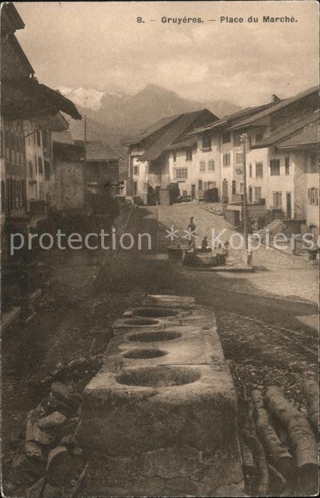 Gruyeres FR Place du Marche