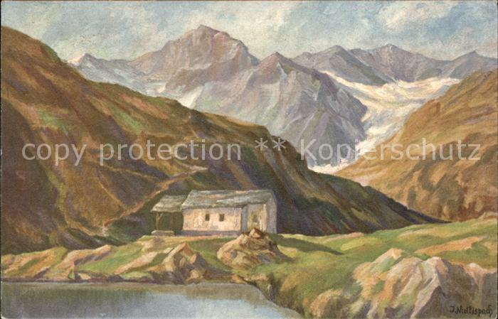 Schwarzsee Sense Bergkapelle am Schwarzsee Kuenstlerkarte