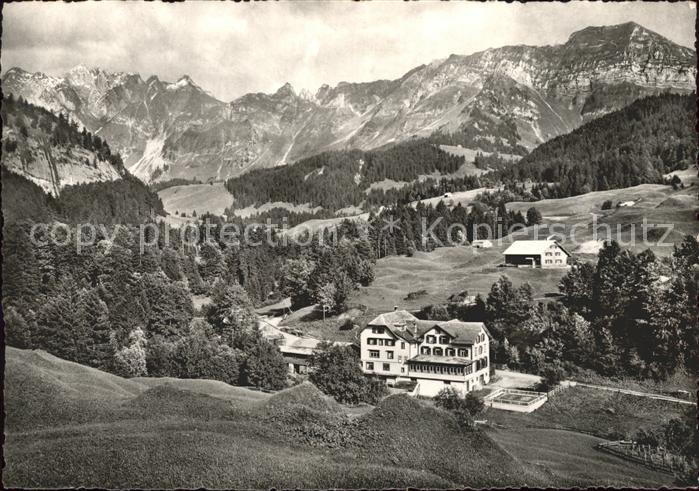 Ennetbuehl Kurhaus Seeben mit Saentis und Luetispitz