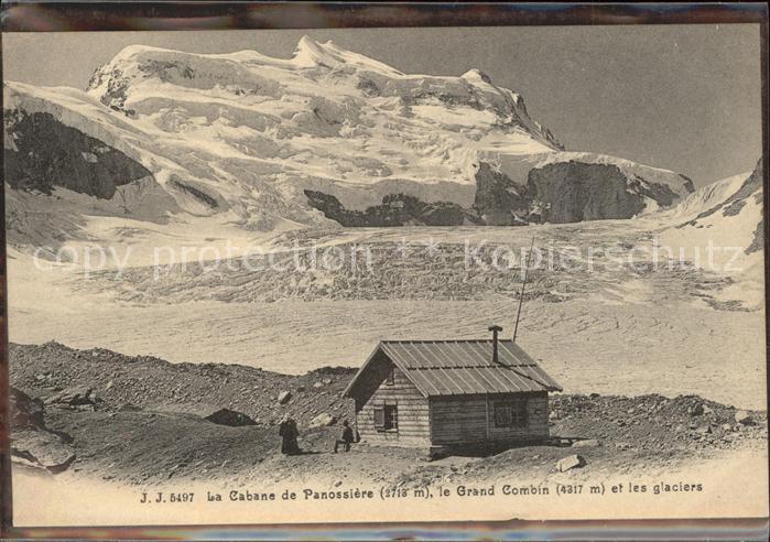Cabane de Panossiere Grand Combin et les glaciers