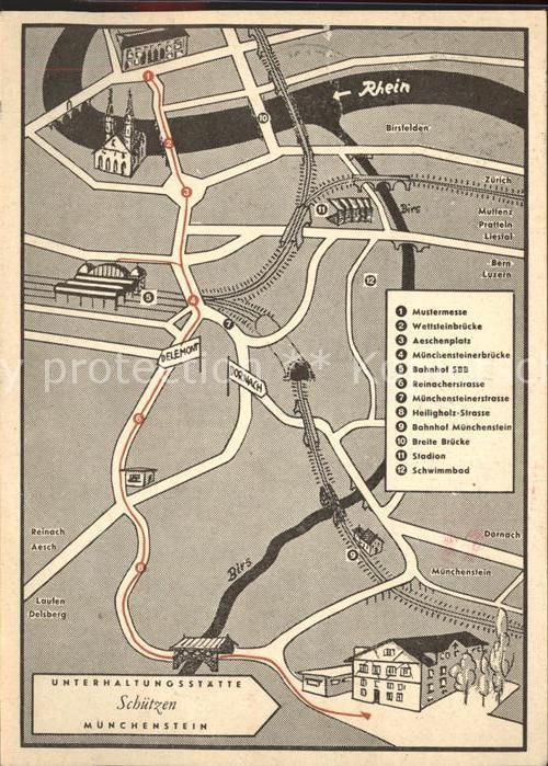 Basel BS Restaurant Schuetzen Lageplan