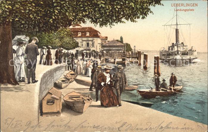 ueberlingen Bodensee Landungsplatz Dampfer Promenade