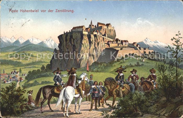 Hohentwiel Feste Hohentwiel vor der Zerstoerung Illustration