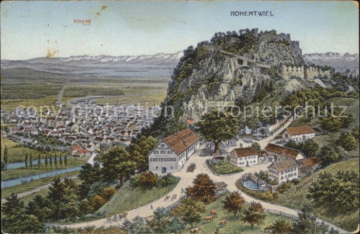 Singen Hohentwiel Panorama Festung Hohentwiel