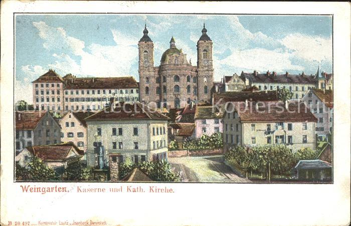 Weingarten Wuerttemberg Kaserne mit Kath Kirche