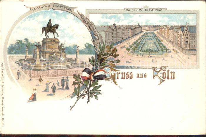 Koeln Rhein Kaiser Wilhelm Ring und Denkmal