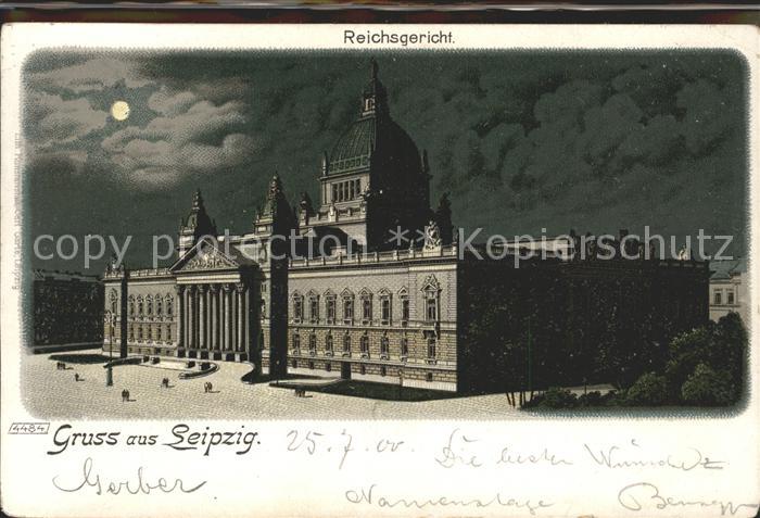 LEIPZIG Sachsen Reichsgericht im Mondschein