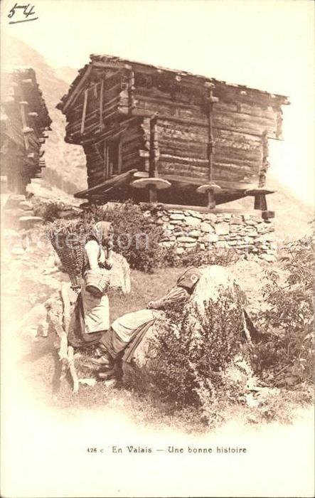 Valais Wallis Kanton Une bonne historie Alte Haus