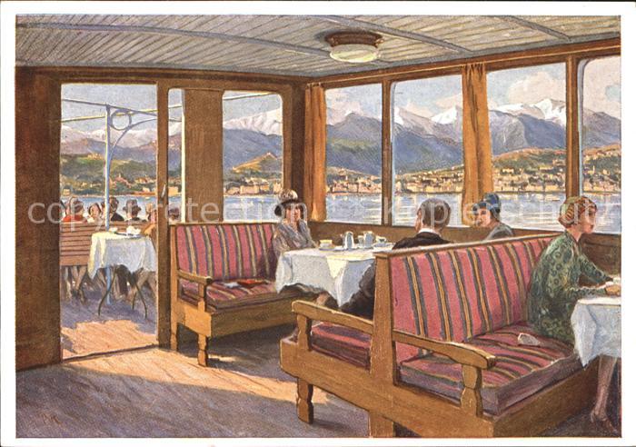 Lugano TI Restaurant Terrasse Alpen Kuenstlerkarte