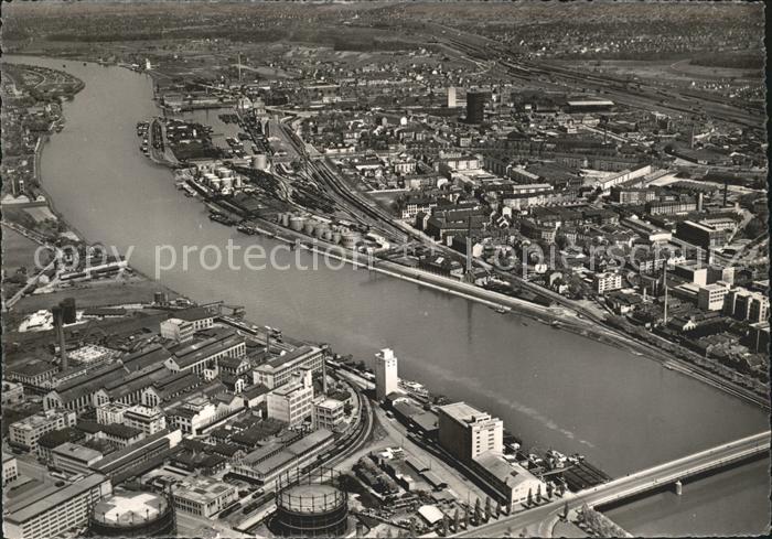 Basel BS Fliegeraufnahme Rheinhafen Blick Frankreich Deutschland