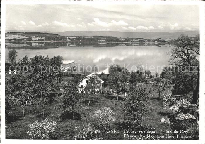 Faoug Hotel Cerf Pfauen Ausblick