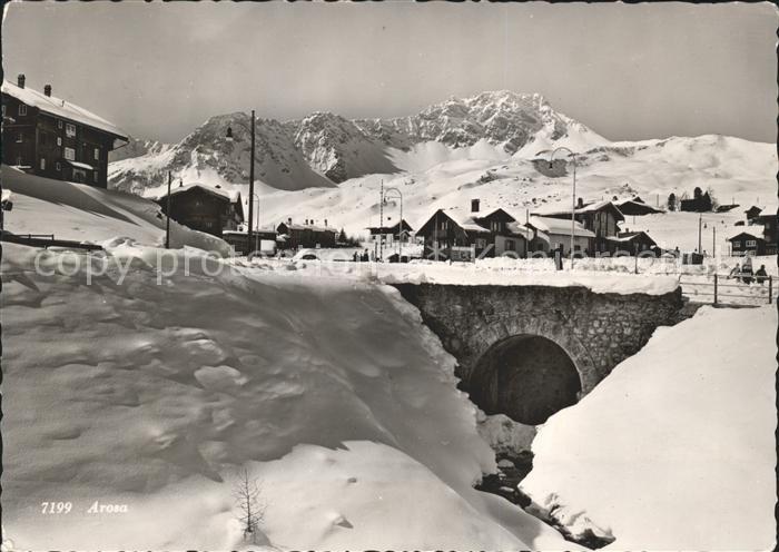 Arosa GR Ortsansicht Bruecke