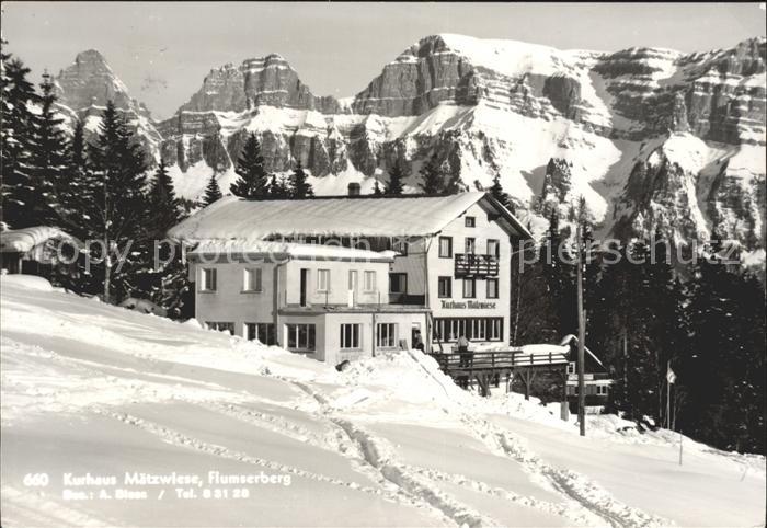 Flumserberge Kurhau Maetzwiese Skispuren