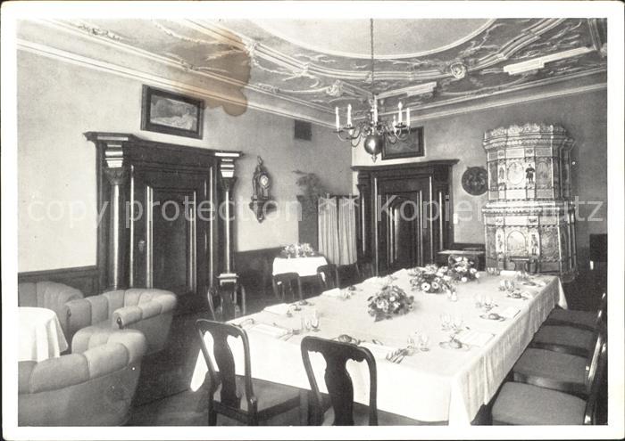 Zuerich ZH Zunfthaus zur Saffran Antike Zunfstube Weisse Rose