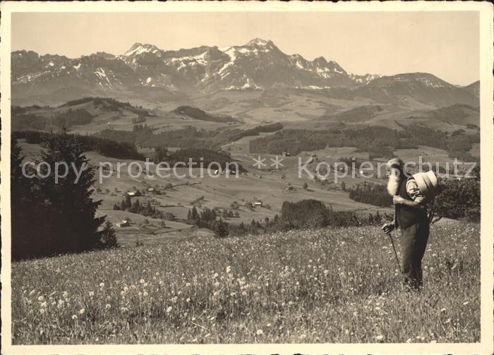 Alpstein Am Hoehenweg Teufel-Speicher Alte Mann