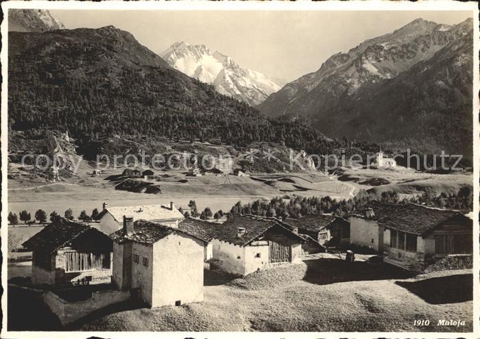 Maloja GR Ortsansicht Alpen Huetten