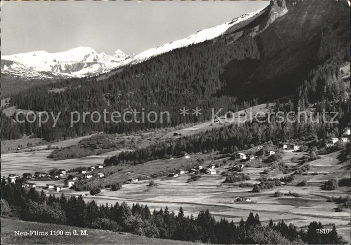 Flims Dorf Neu Ortsansicht Alpen