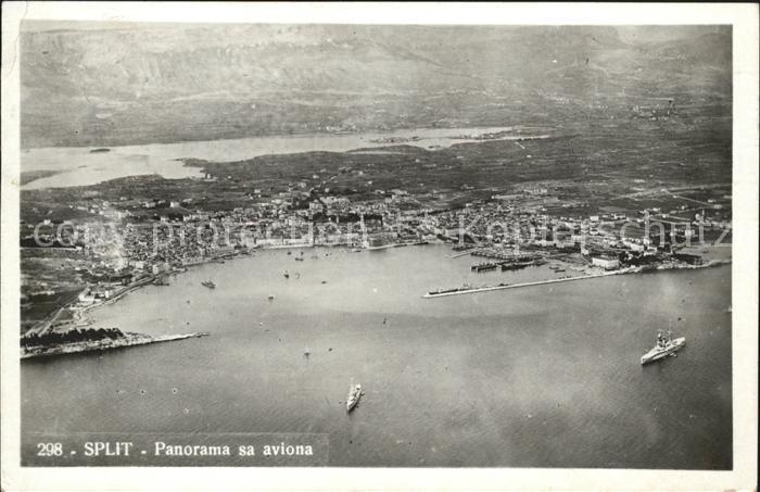 Split Spalato Panorama sa aviona Hafen Fliegeraufnahm