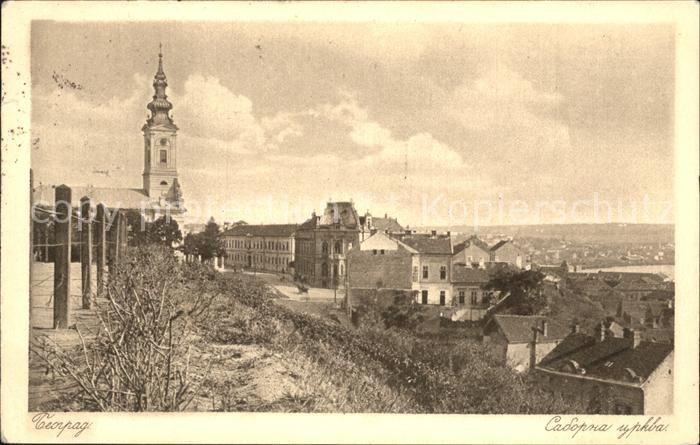 Beograd Belgrad Teilansicht mit Kathedrale