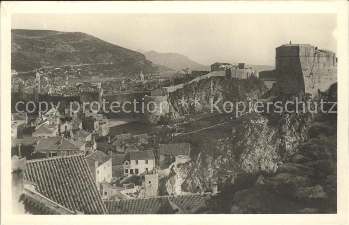 Dubrovnik Ragusa Teilansicht Festung Stadtmauer