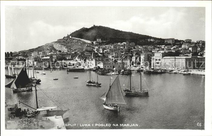 Split Spalato Luka i Pogled na Marjan Segelboote