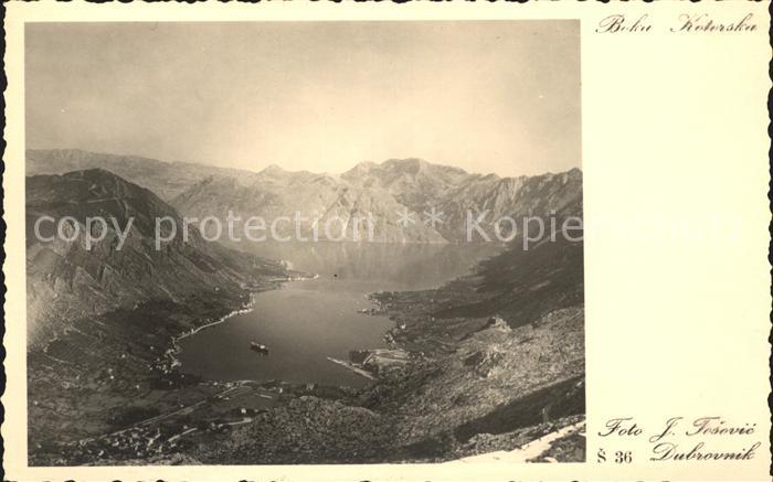 Kotor Montenegro Boka Kotorska Bucht von Kotor Gebirgspanorama