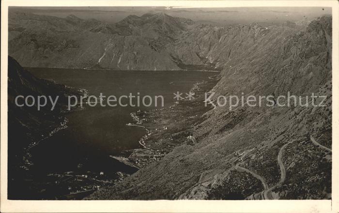 Kotor Montenegro Boka Kotorska Bucht von Kotor Gebirgspanorama