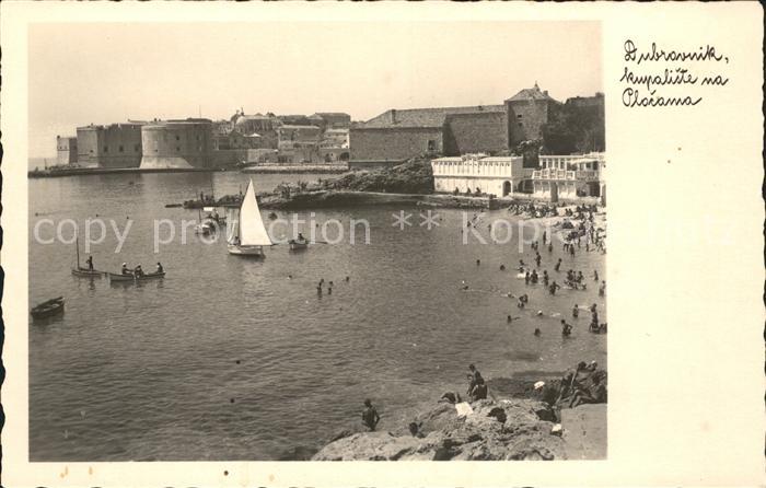 Dubrovnik Ragusa Strand Segelboot Festung