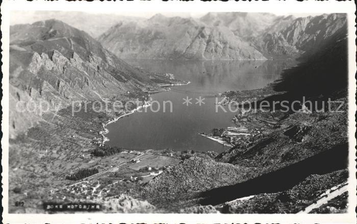 Kotor Montenegro Boka Kotorska Bucht von Kotor Gebirgspanorama