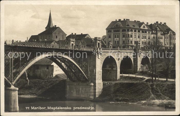 Maribor Marburg Drau Magdalensko predmestje Bruecke
