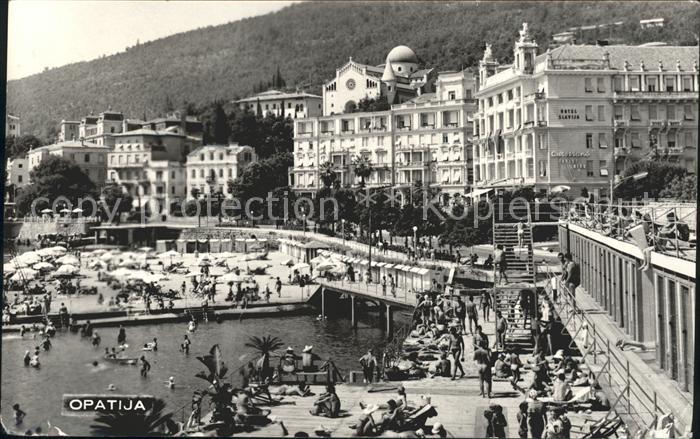 Opatija Abbazia Uferpromenade Strand Hotel Slavija