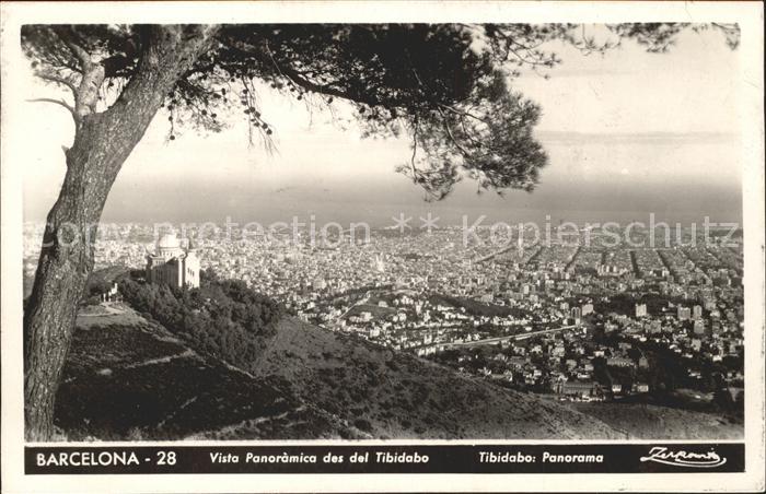Barcelona Cataluna Vista panoramica des del Tibidabo
