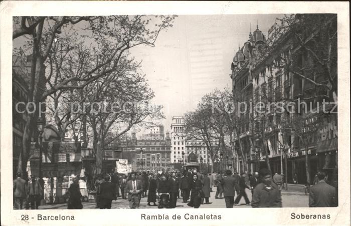 Barcelona Cataluna Rambia de Canaletas