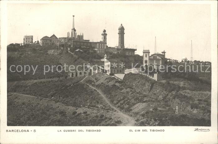 Barcelona Cataluna la cumbre del Tibidabo el cim del Tibidabo