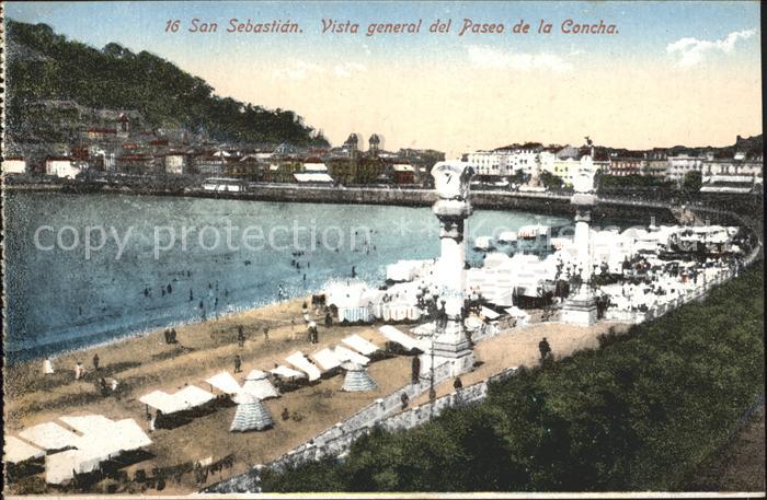 San Sebastian  Pais Vasco ES Vista general del Paseo de la Concha