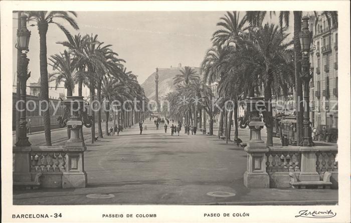 Barcelona Cataluna Passeo de Colon