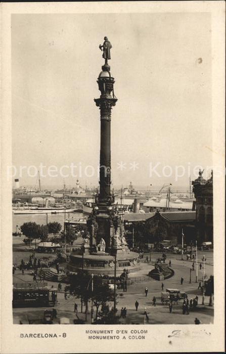 Barcelona Cataluna Monumento a Colon