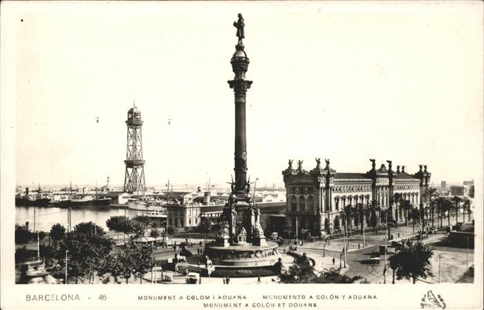 Barcelona Cataluna Monumento a Colon y Aduana