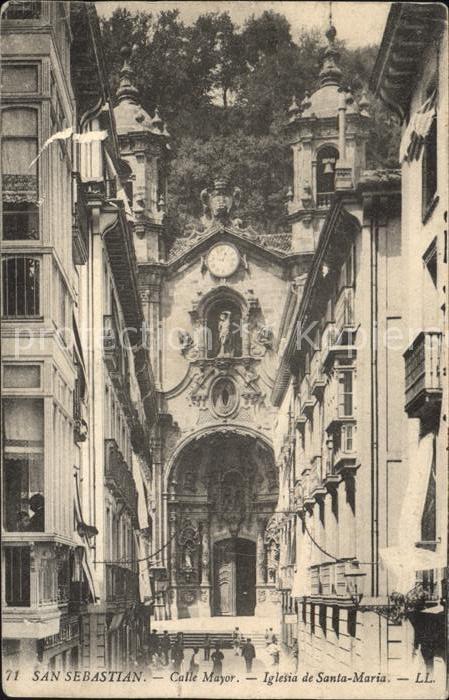 San Sebastian  Pais Vasco ES Calle Mayor Iglesia de Santa Maria