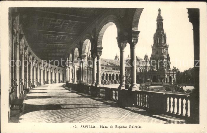 Sevilla Andalucia Plaza de Espana Galerias