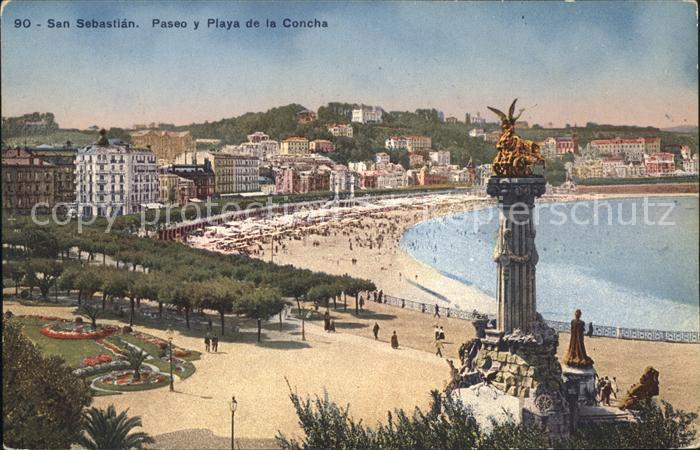 San Sebastian Pais Vasco ES Paseo y playa de la Concha