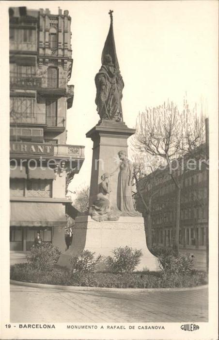 Barcelona Cataluna Monumento a Rafael de casanova