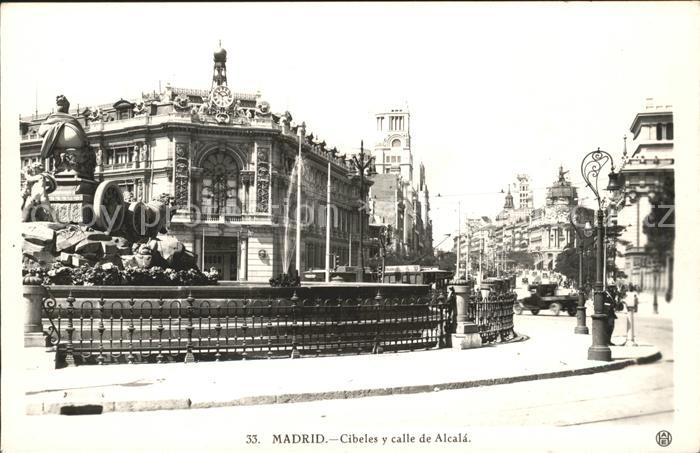 Madrid Spain Cibeles y calle de Alcala