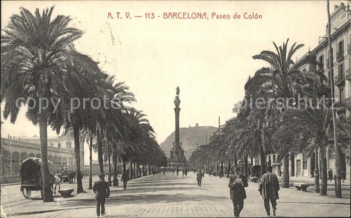 Barcelona Cataluna Paseo de Colon